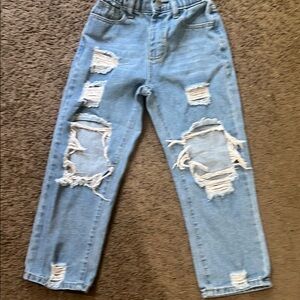 Distressed Blue Women's Jeans